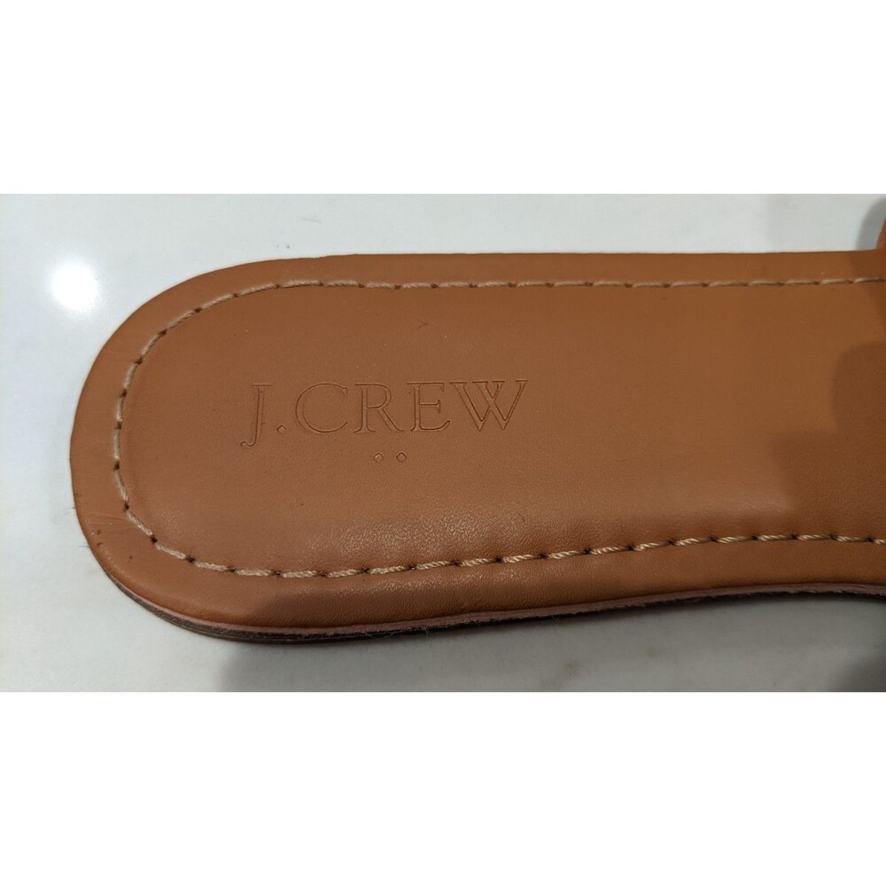 J.CREW Calf Hair Beachside Slip-On Saldals Slides In Leopard Print Size 9 - Picture 9 of 11